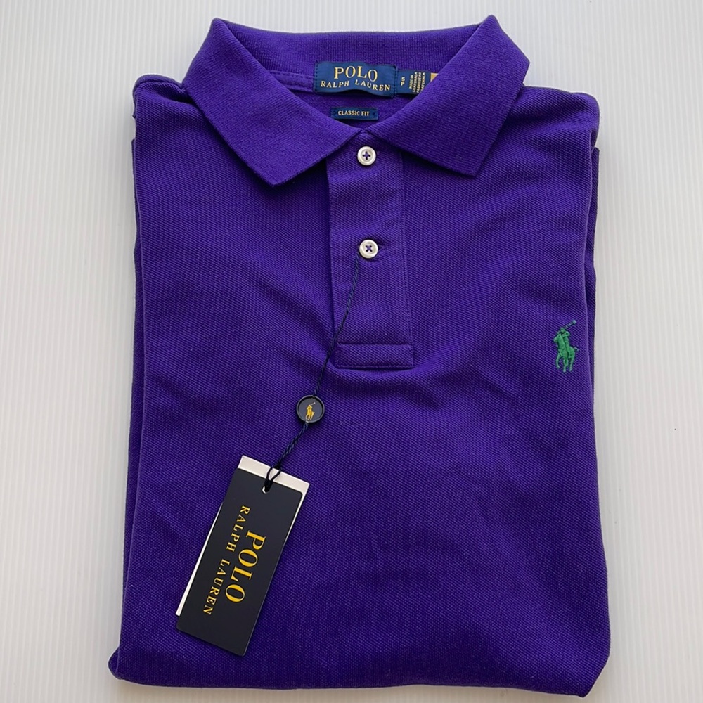 Polo Ralph Lauren Men’s Classic Fit Purple Polo Shirt Sz Small New